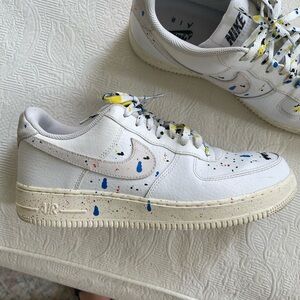 Nike White Sneakers with Colorful Accents